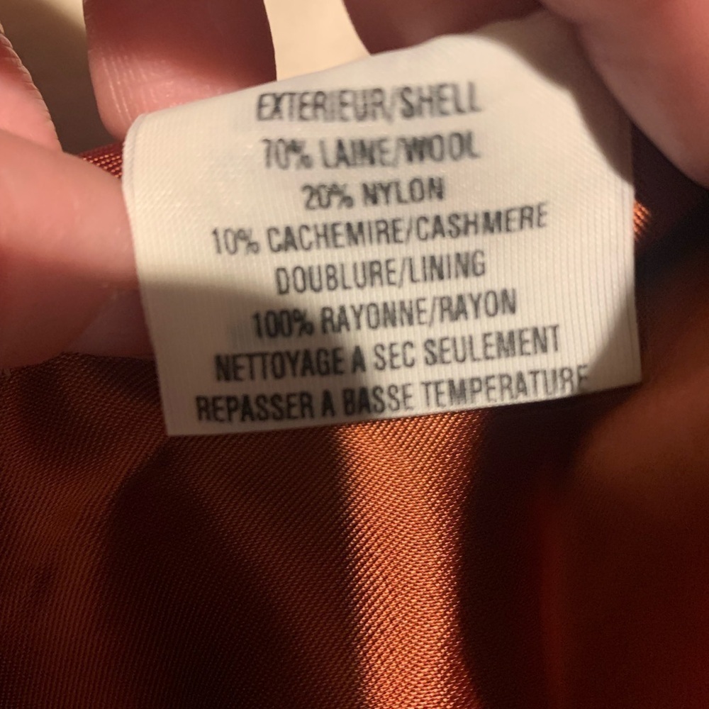 Tribal Burnt Orange wool/cashmere blend Blazer Women’s size 8 - Picture 6 of 9